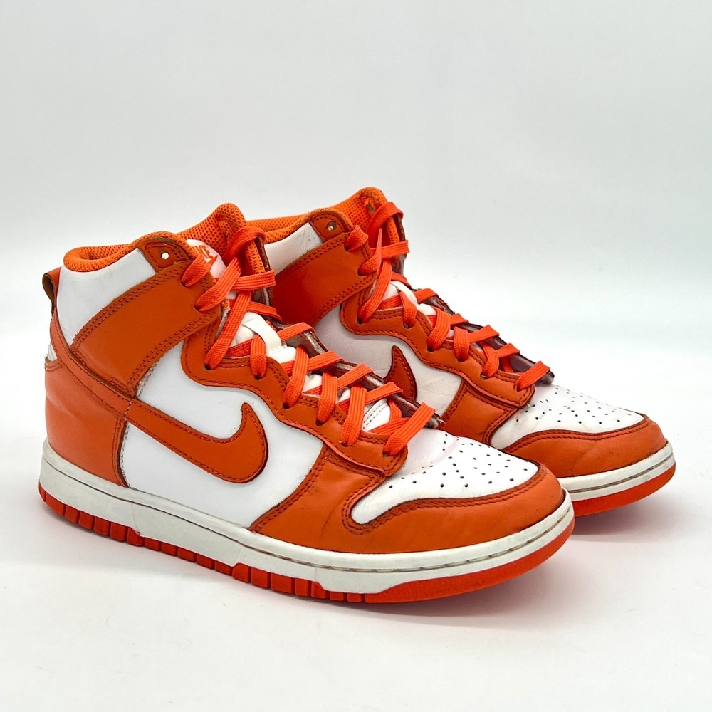 Nike Dunk SP High Syracuse Women's 6.5/37.5 White/Orange Blaze-White DB2179-100